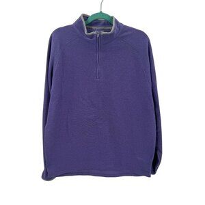 Peter Millar Purple 1/4 Zip Fleece Pullover Mens Size L